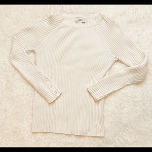 LOFT Cream Long Sleeve Sweater Size LG Host Pick! 👠👢👖👡👖👡